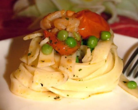 Nests with shrimp - recipe